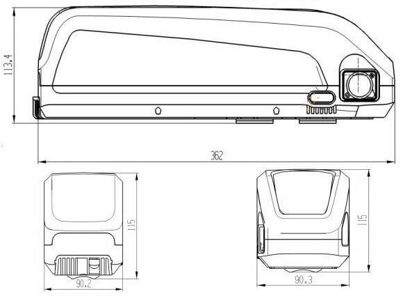 Bottle Battery Dimensions